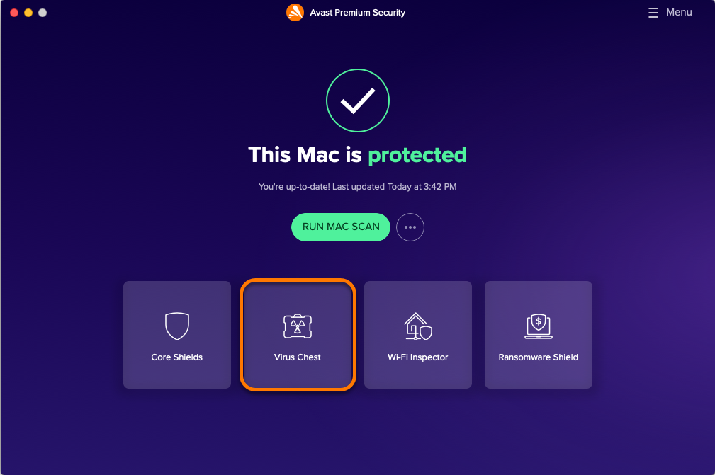 have avast look for malware in this mac